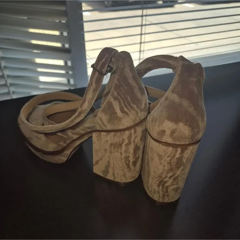 Free People Brown Patterned Platform Shoes Size 6.5